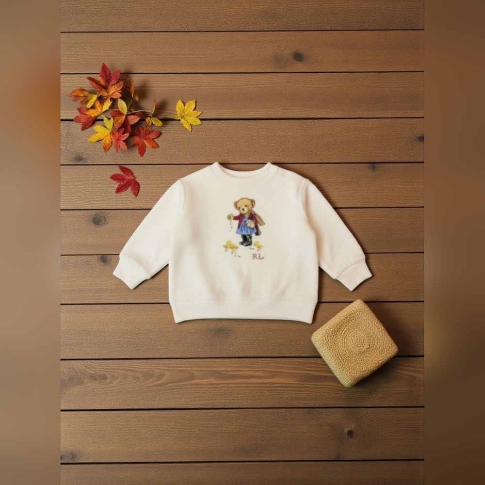 Ralph Lauren Polo Bear Cream Sweatshirt Baby 9 Months